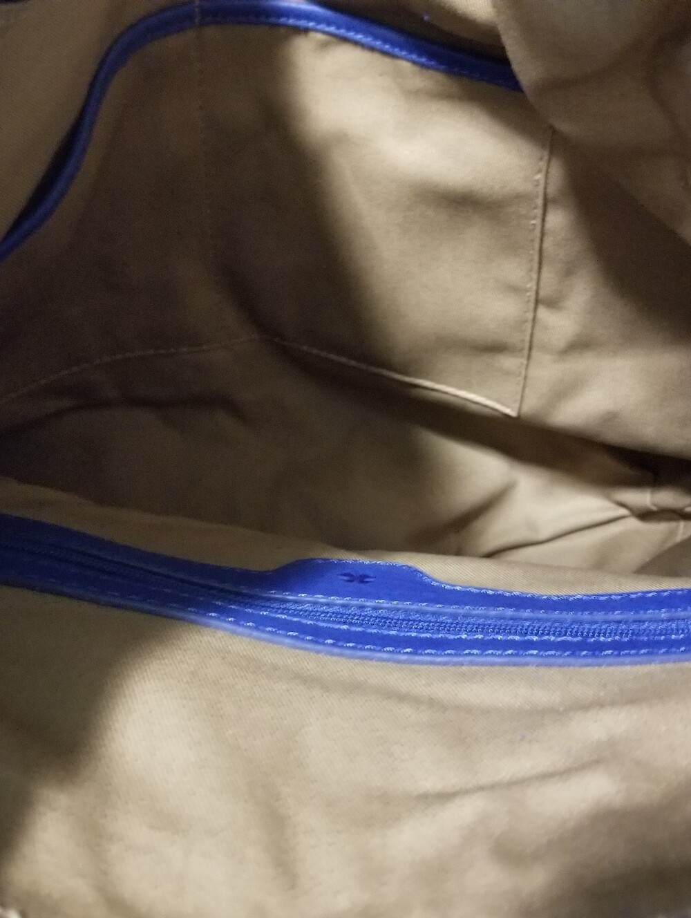 Lucky Brand Blue Fringe Leather Hobo Purse - Picture 9 of 10
